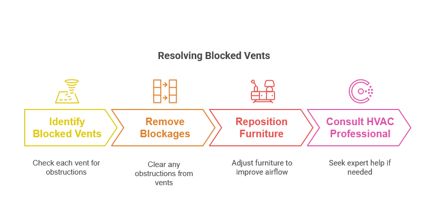 Resolving blocked Vents Infographic