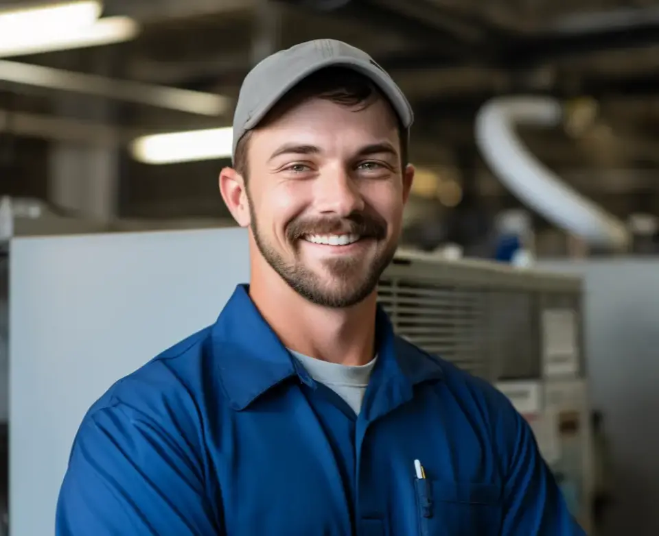 smiling male HVAC technician in glendale