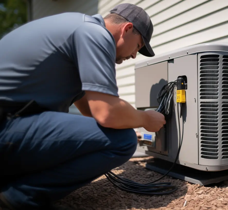 technician during a heat pump installation in phoenix